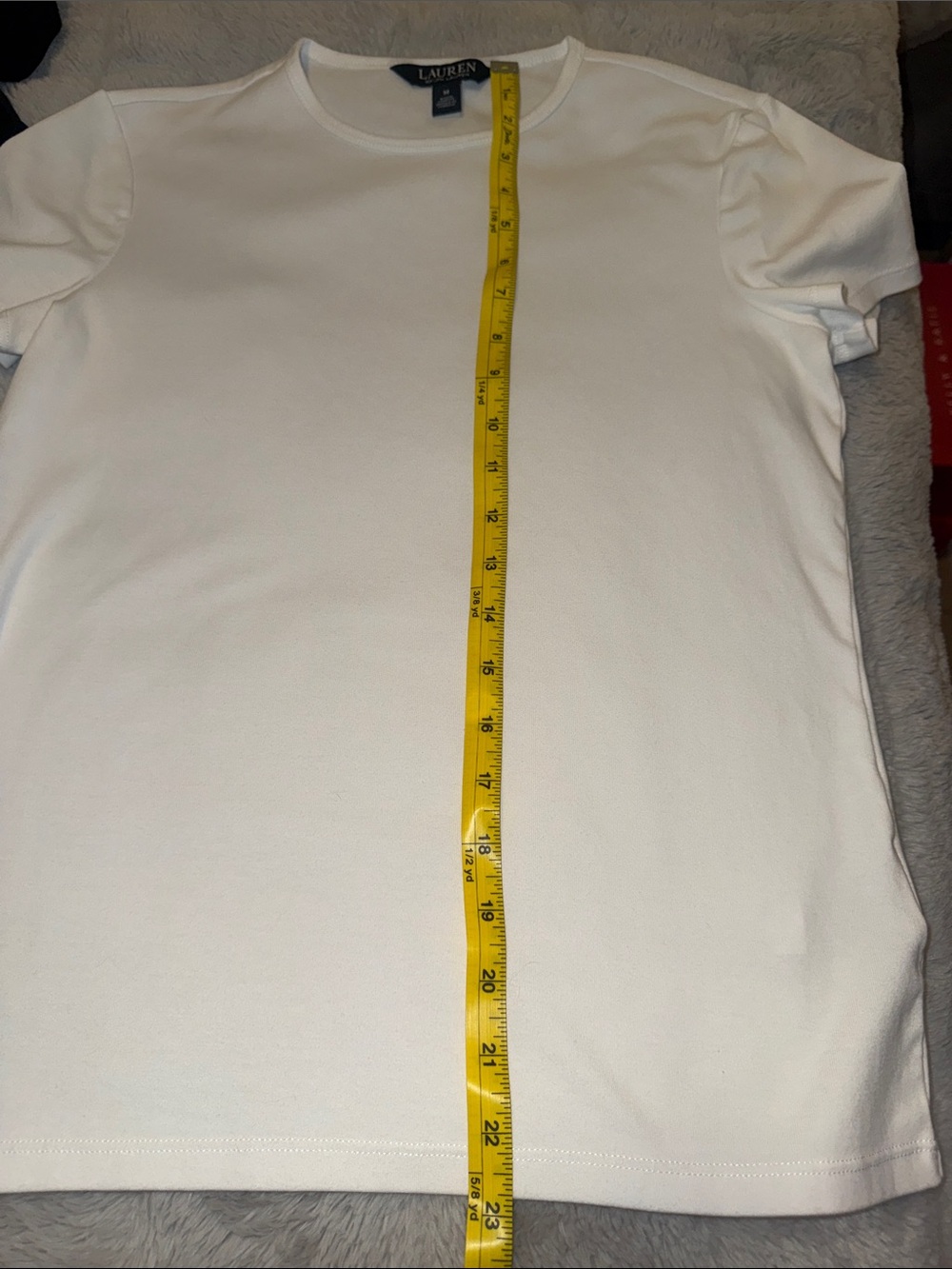 Lauren Ralph Lauren Bright White Crewneck Tee - Women’s Medium - Picture 6 of 7